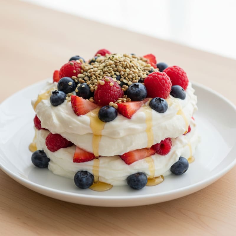 Greek Yogurt Protein Parfait with Mixed Berries