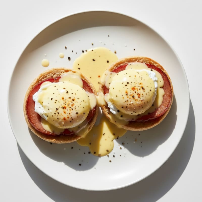 Classic Eggs Benedict with Creamy Hollandaise