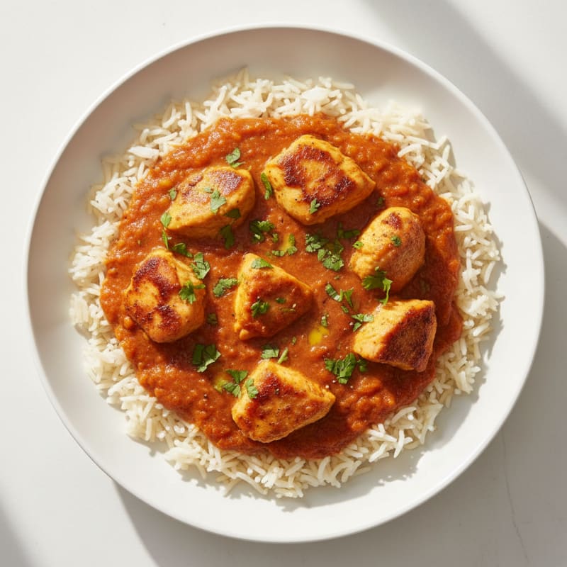 Indian Spiced Chicken with Tomato Cream Sauce