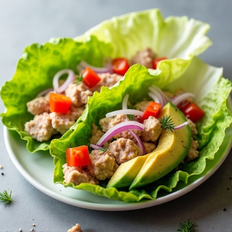 Fresh Tuna and Avocado Lettuce Wraps