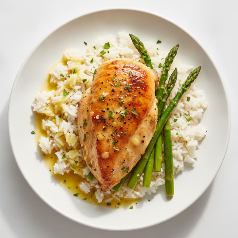 Lemon Herb Roasted Chicken with Rice