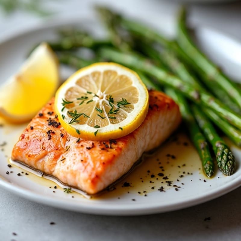 Sheet Pan Lemon-Garlic Salmon with Roasted Asparagus