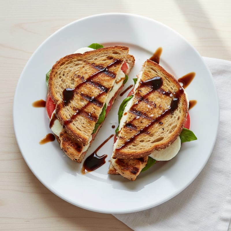 Grilled Caprese Sandwich with Balsamic Glaze