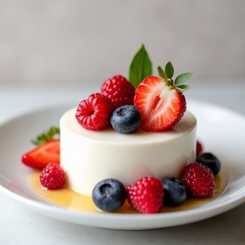 Silky Greek Yogurt Protein Mousse with Berries