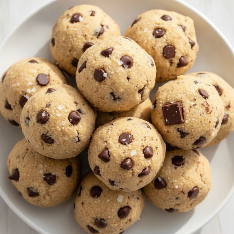 No-Bake Chocolate Chip Protein Cookie Dough Bites
