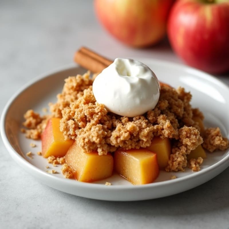 Healthy Warm Apple Crumble