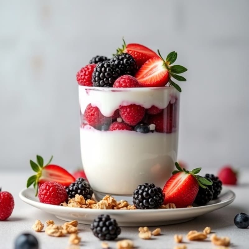 Creamy Greek Yogurt Protein Parfait with Mixed Berries