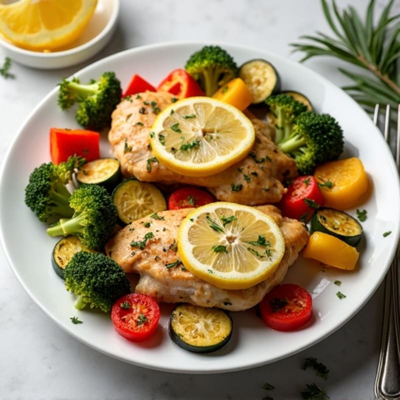 Sheet Pan Lemon Herb Chicken and Roasted Vegetables