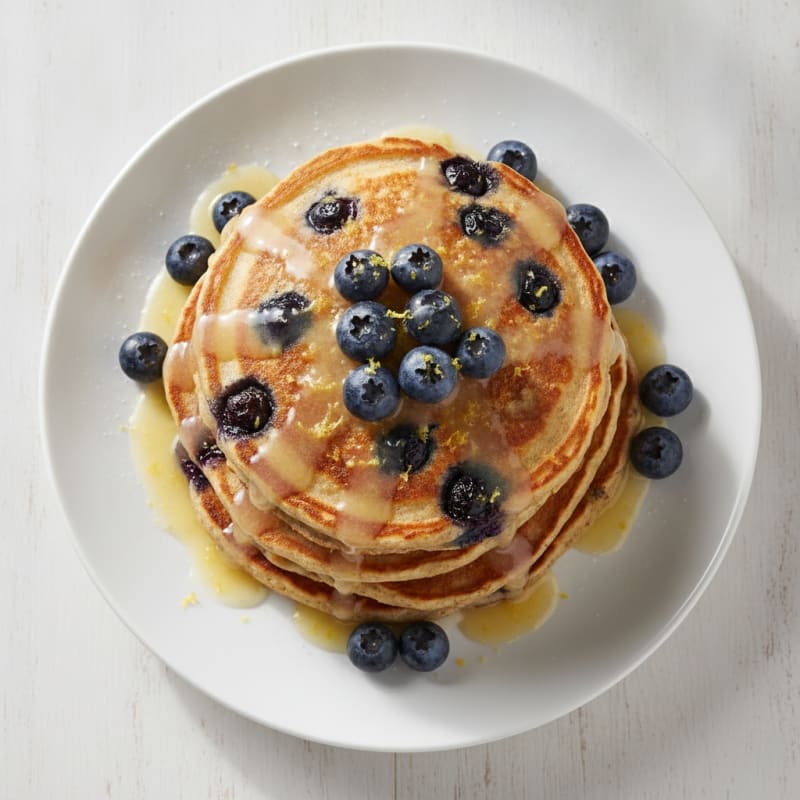 Blueberry Ricotta Pancakes with Lemon Zest