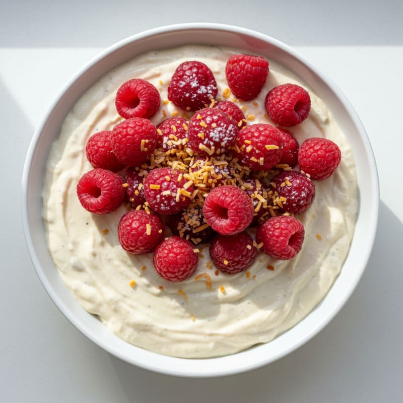 Silky Vanilla Protein Pudding with Fresh Berries