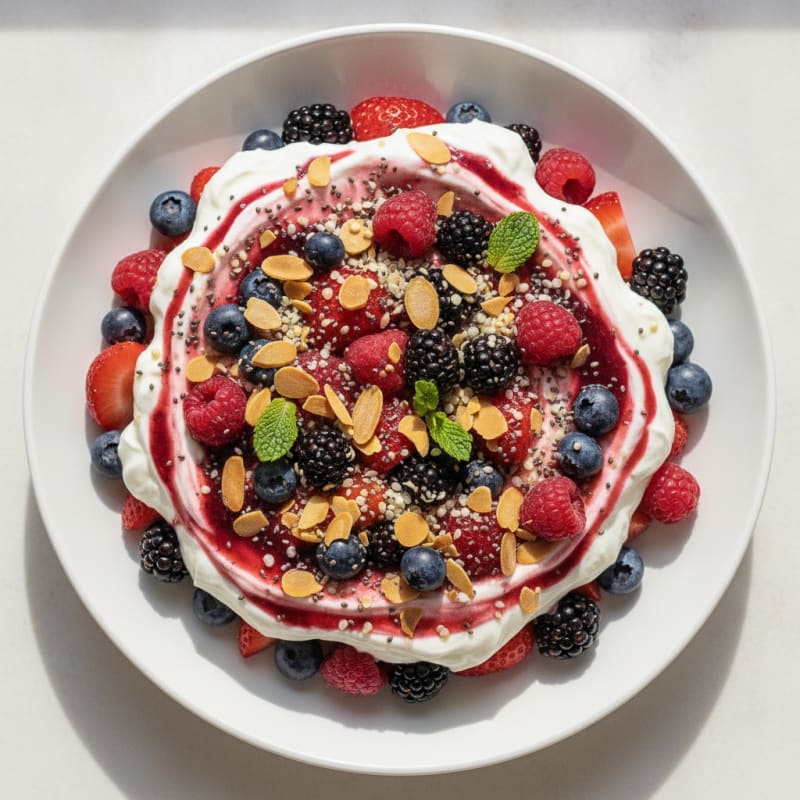 Creamy Greek Yogurt Protein Parfait with Mixed Berries