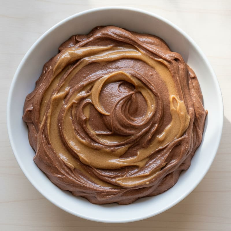 Silky Chocolate Protein Pudding with Almond Butter Swirl