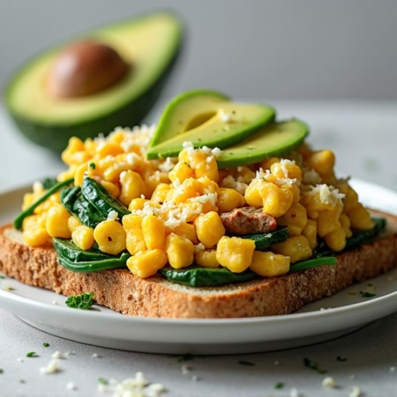 Egg White and Turkey Sausage Scramble with Spinach