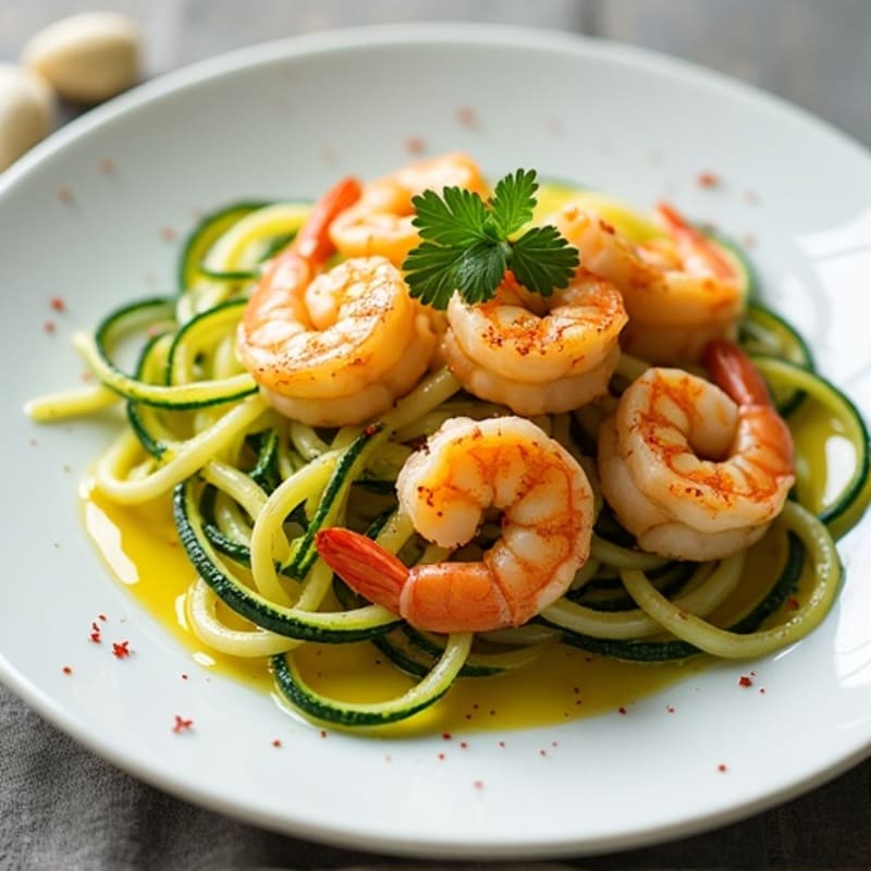Lemon Garlic Shrimp Scampi with Zucchini Noodles