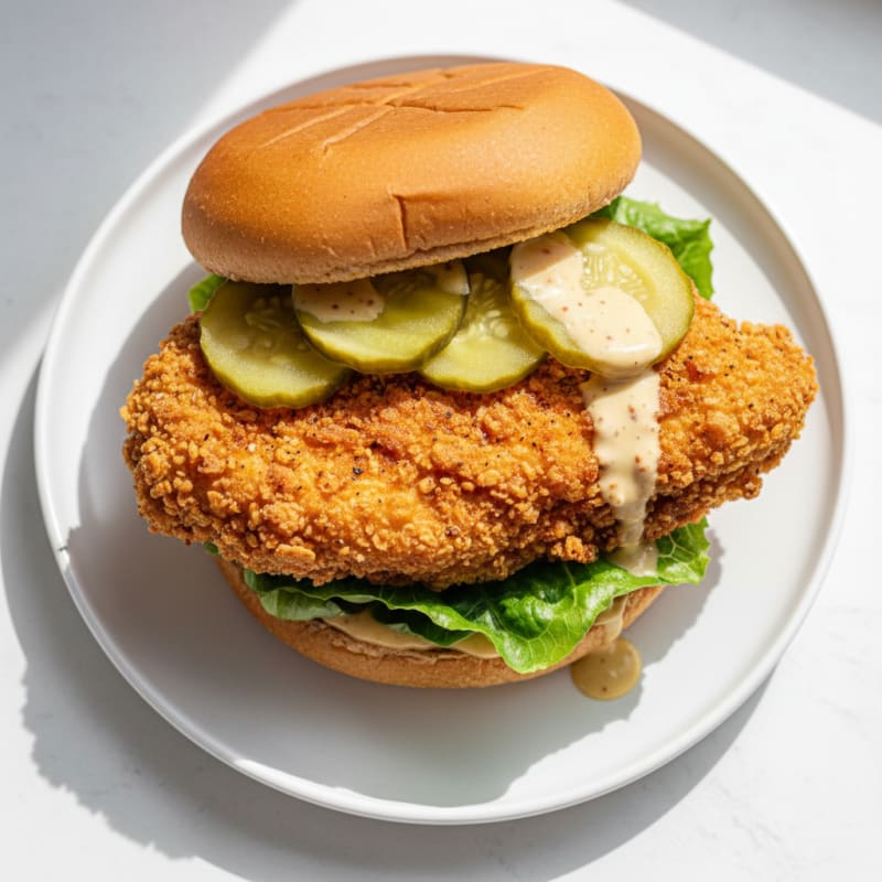 Buttermilk Fried Chicken Sandwich with Pickles