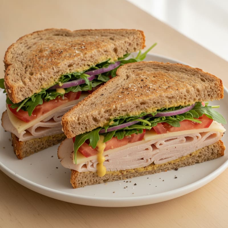 Classic Turkey and Swiss Sandwich