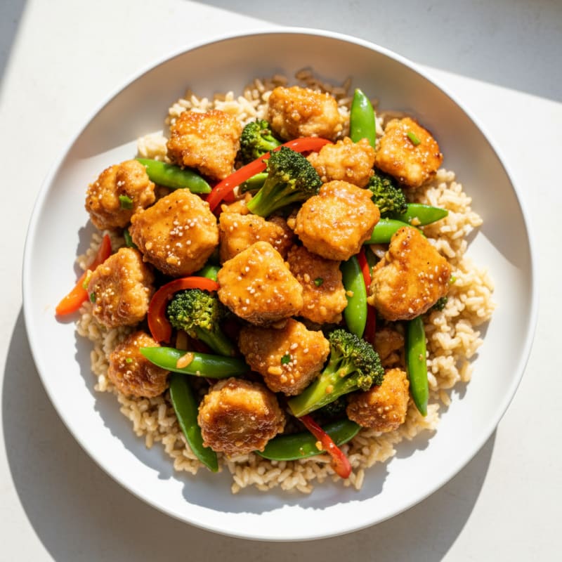 Crispy Honey-Ginger Chicken Stir-Fry
