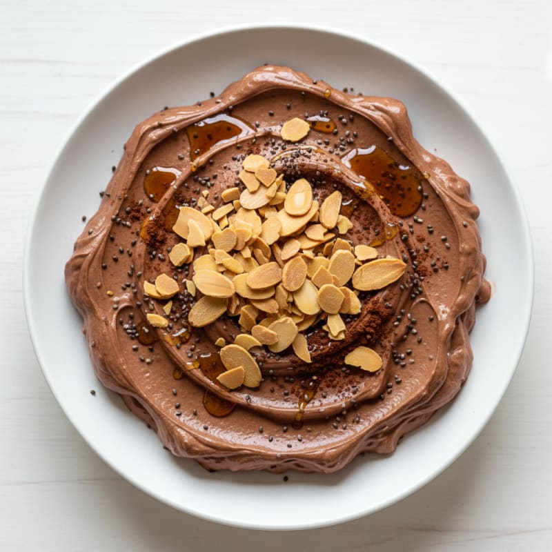 Creamy Greek Yogurt Protein Mousse with Cocoa and Chia