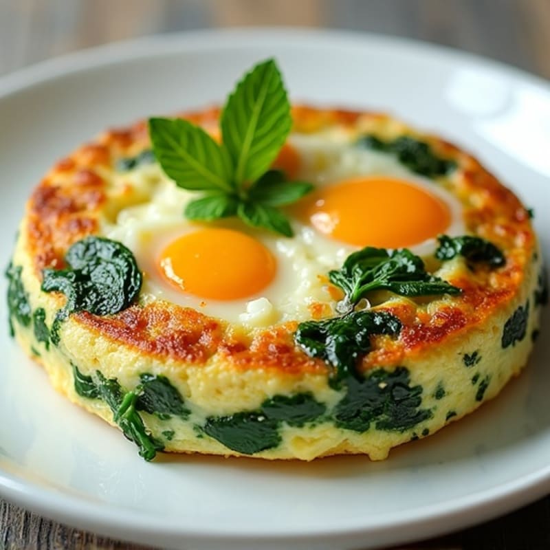 Fluffy Spinach and Cottage Cheese Frittata