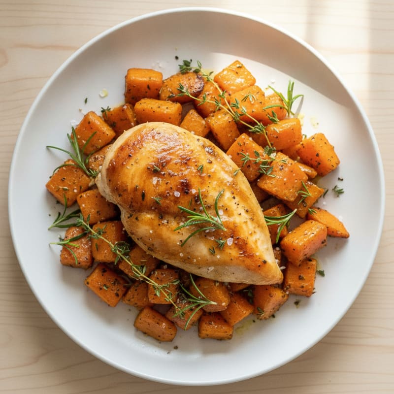 Garlic Herb Roasted Chicken with Root Vegetables