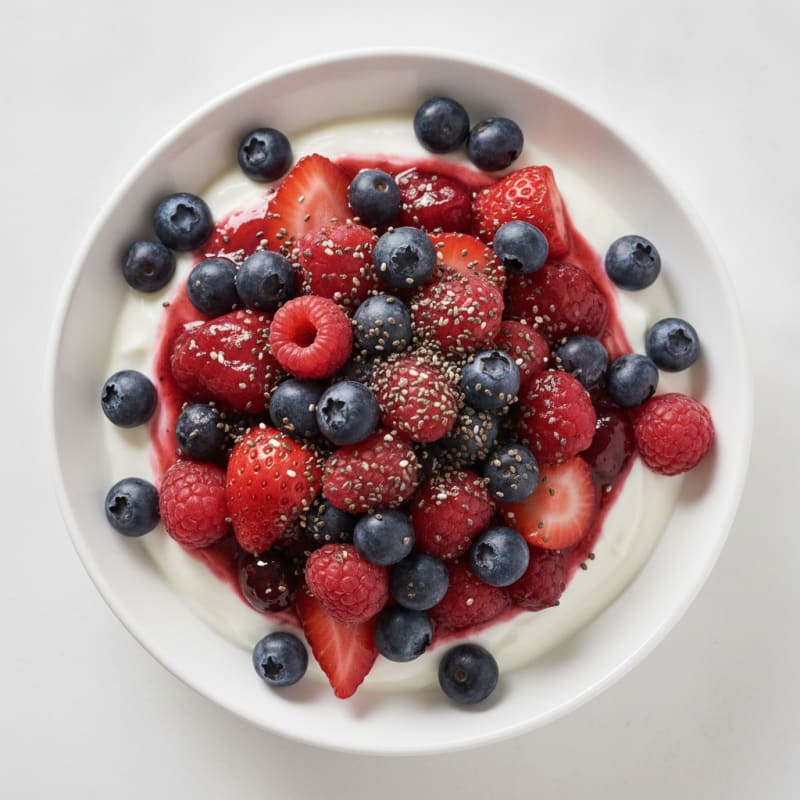 Creamy Greek Yogurt Protein Parfait with Mixed Berries