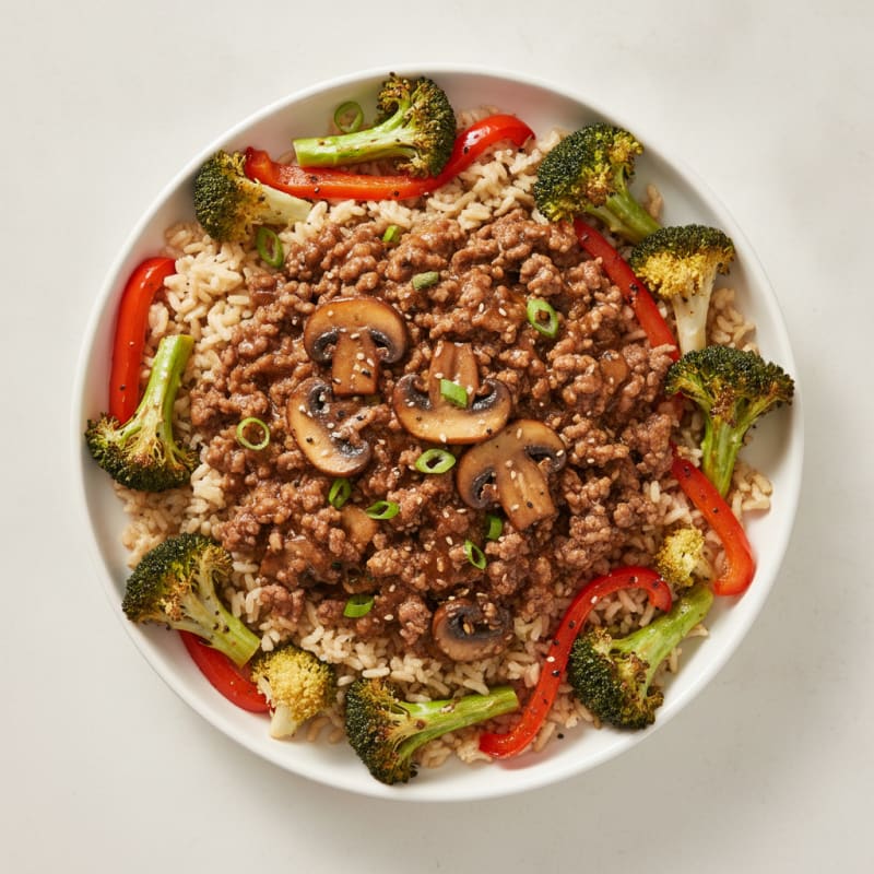 Umami Beef Skillet with Roasted Vegetables
