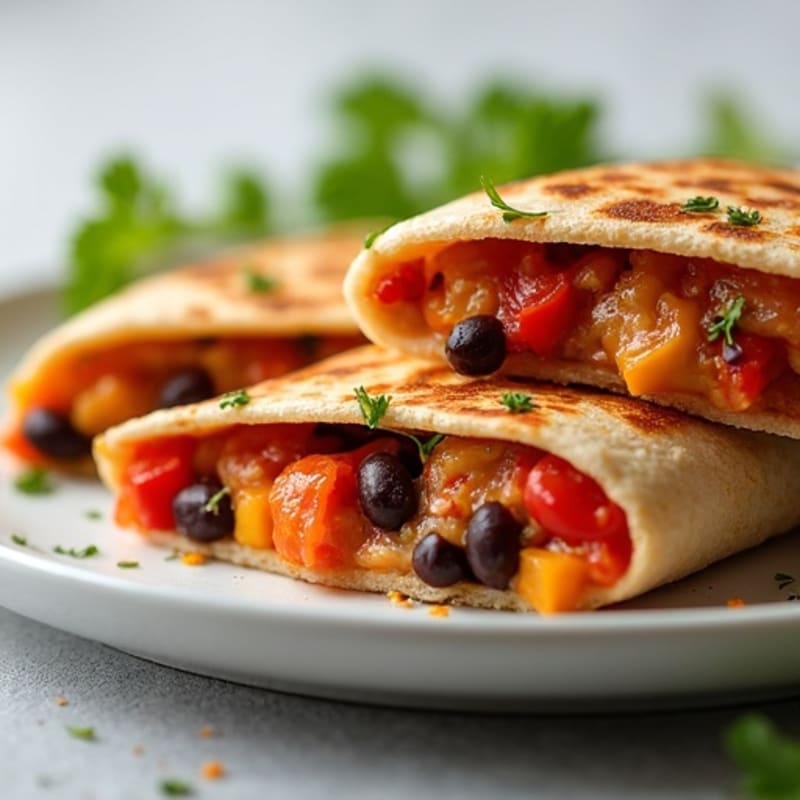 Smoky BBQ Chicken and Black Bean Quesadilla