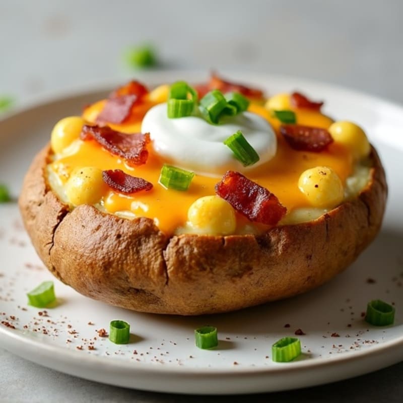 Crispy Twice-Baked Potatoes with Lean Bacon and Cheesy Filling