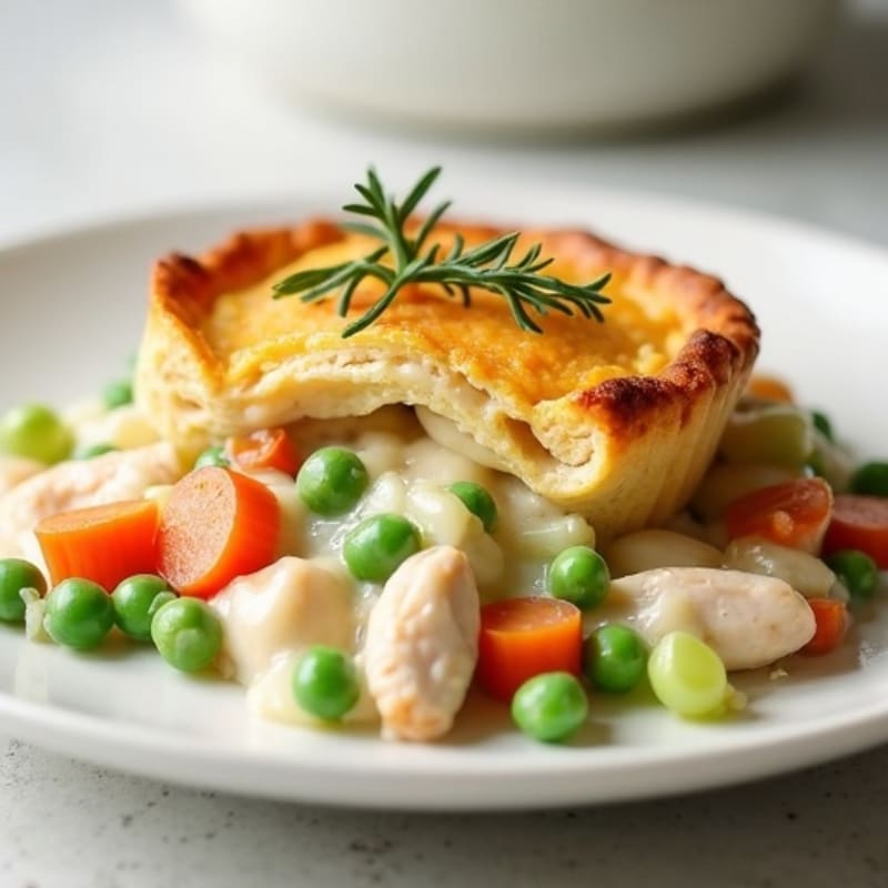 Healthy Creamy Chicken Pot Pie