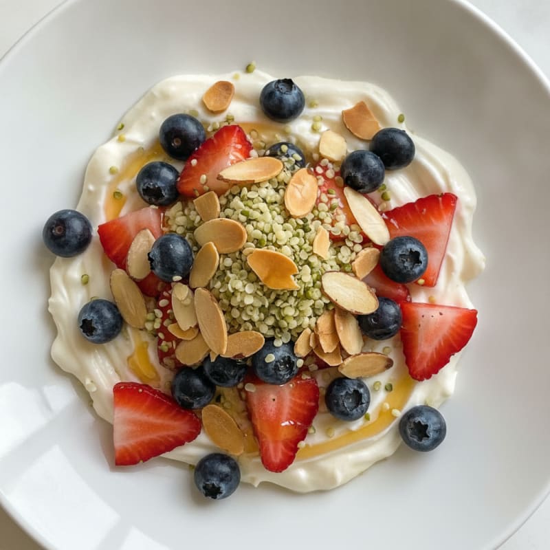 Chilled Honey Yogurt with Berries