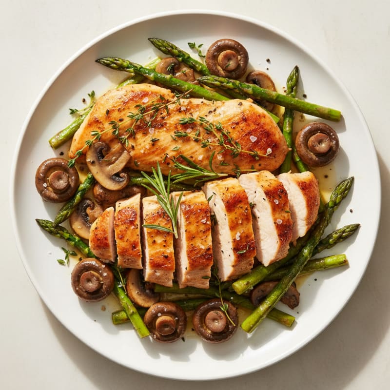 Garlic Butter Roasted Mushrooms with Herbs