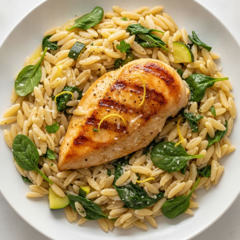 Lemon-Herb Chicken with Orzo