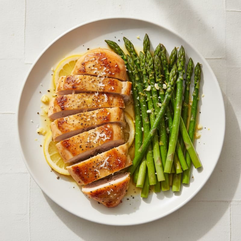 Lemon Herb Roasted Chicken and Asparagus