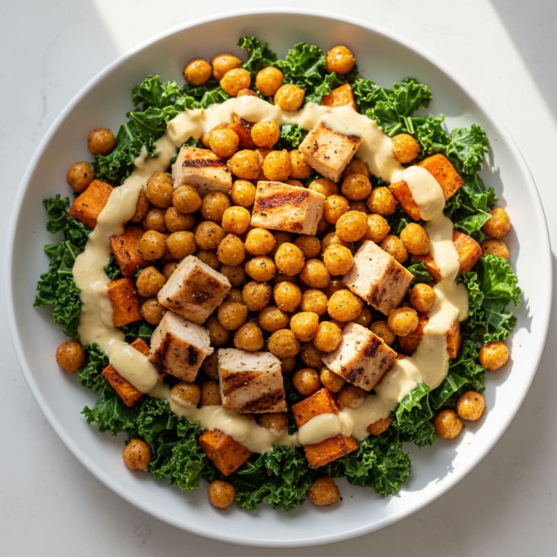 Roasted Chickpea and Sweet Potato Bowl