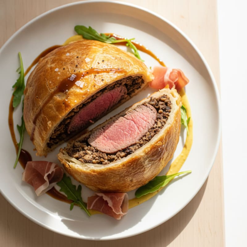 Classic Beef Wellington with Mushroom Duxelles