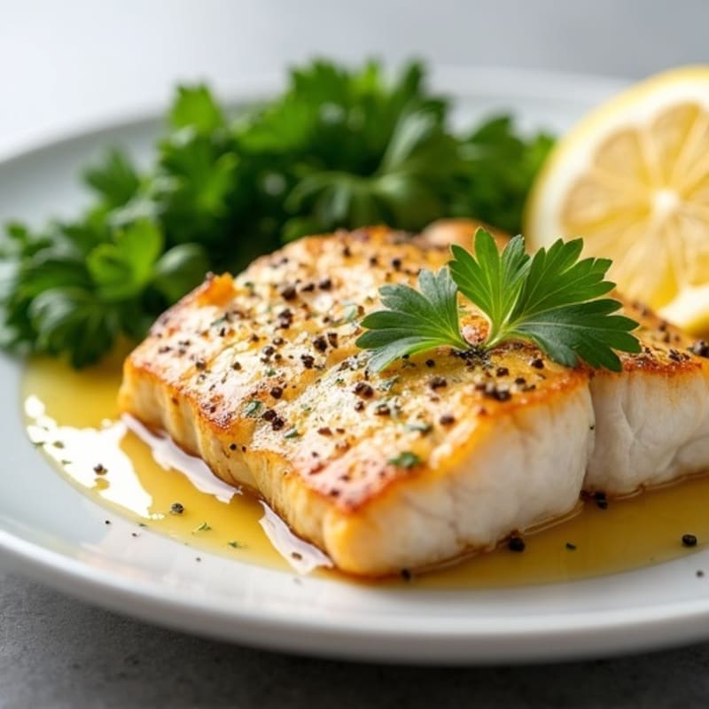 Lemon-Herb Pan Seared Swai with Garlic Butter Sauce