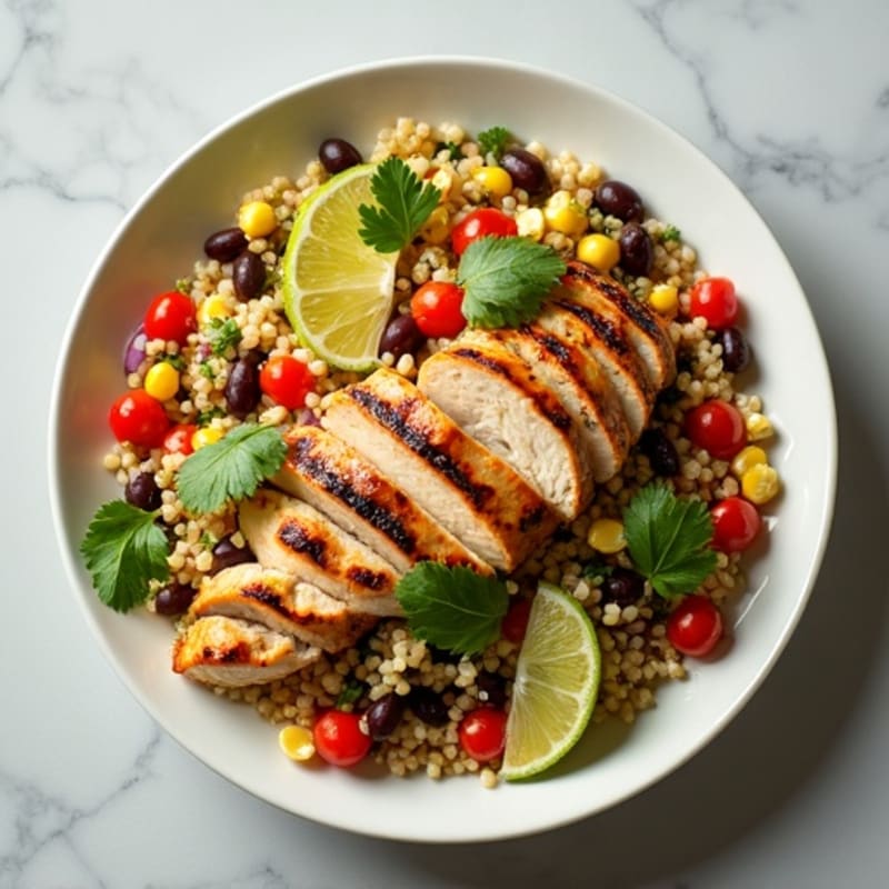 Fresh Quinoa and Black Bean Salad with Zesty Lime Dressing