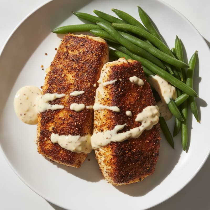 Blackened Catfish with Cajun Remoulade