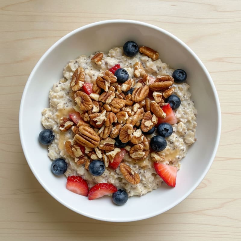 Berry Pecan Protein Overnight Oats