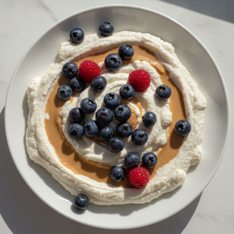 Silky Greek Yogurt Protein Mousse with Berries