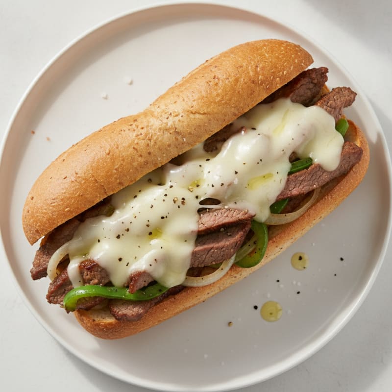 Classic Philly Cheesesteak Sandwich