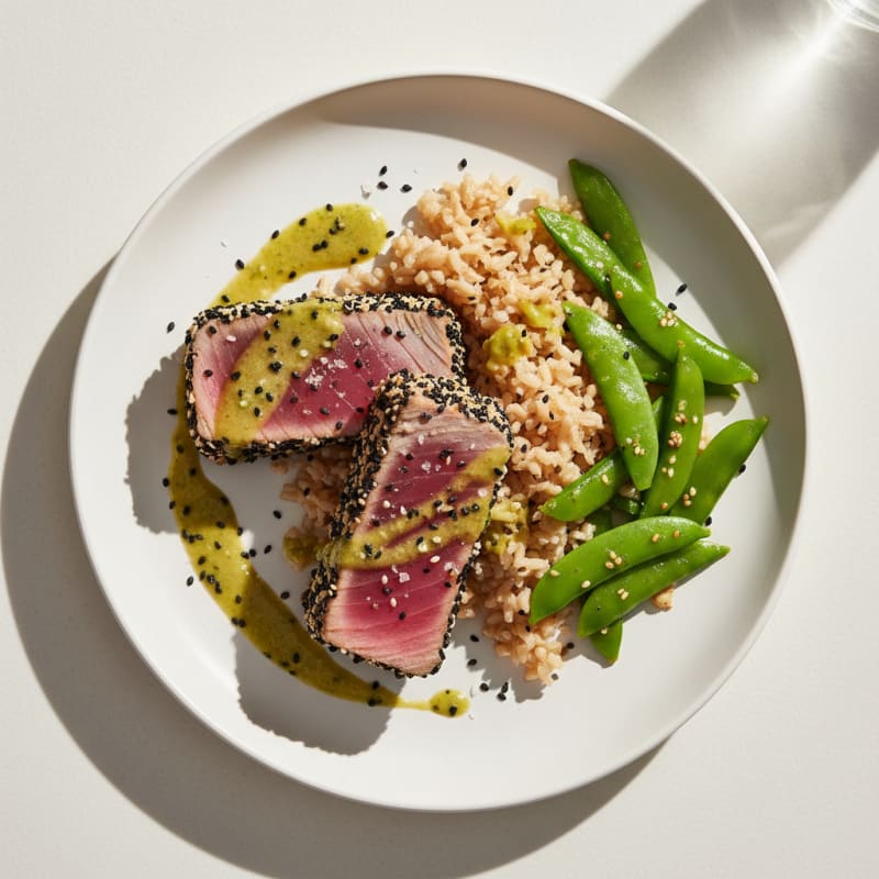 Pan-Seared Zesty Ahi Tuna with Wasabi