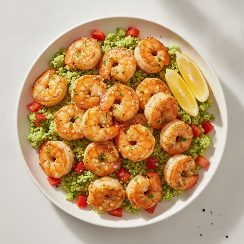 Garlic Shrimp with Cauliflower Rice
