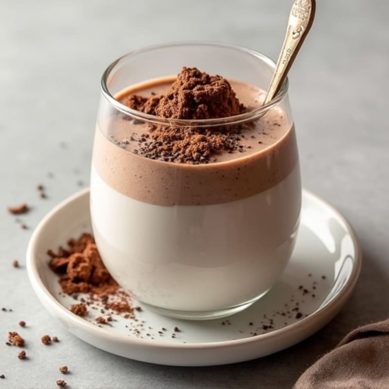 High-Protein Greek Yogurt Mousse with Chocolate Protein Powder