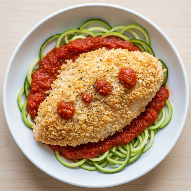 Crispy Baked Chicken Parmesan with Zesty Marinara