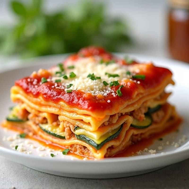 Lean Ground Turkey Zucchini Lasagna