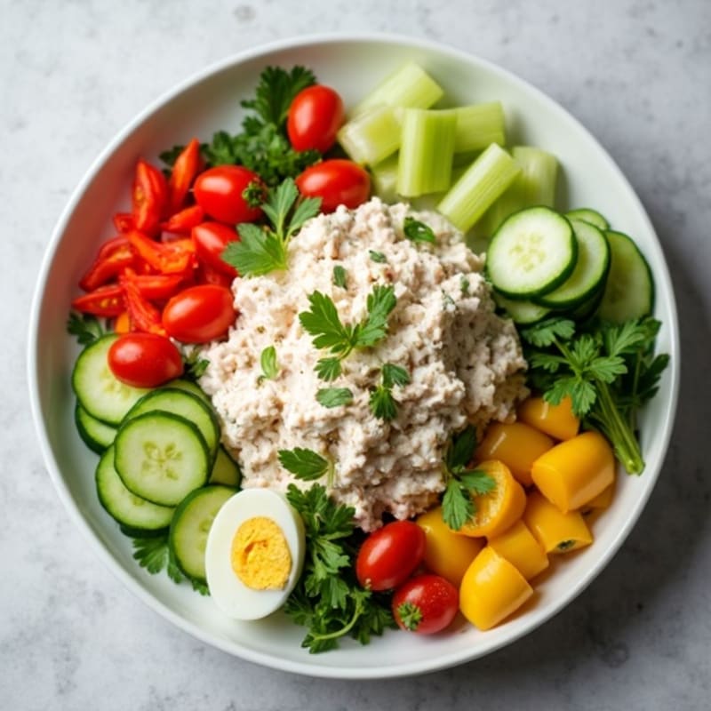 Creamy Tuna Salad with Crisp Vegetables