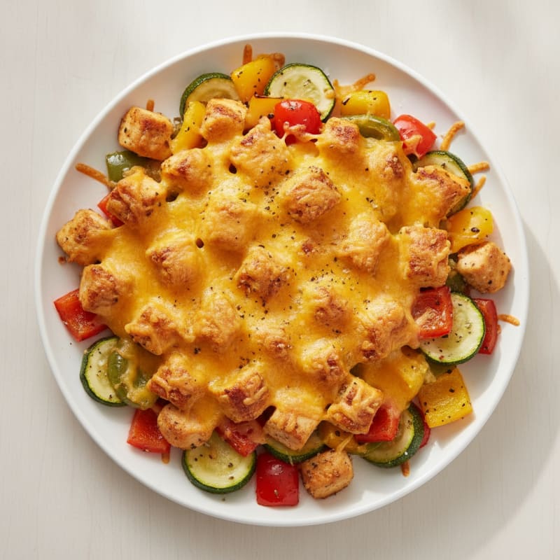 Cheesy Chicken and Roasted Vegetables