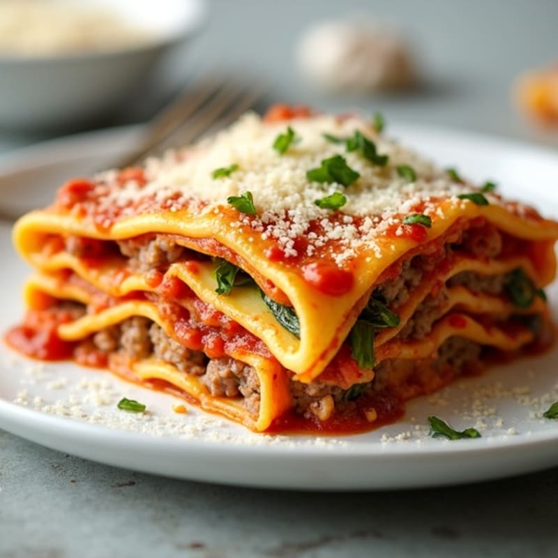 Creamy Zucchini and Lean Ground Beef Lasagna Bake