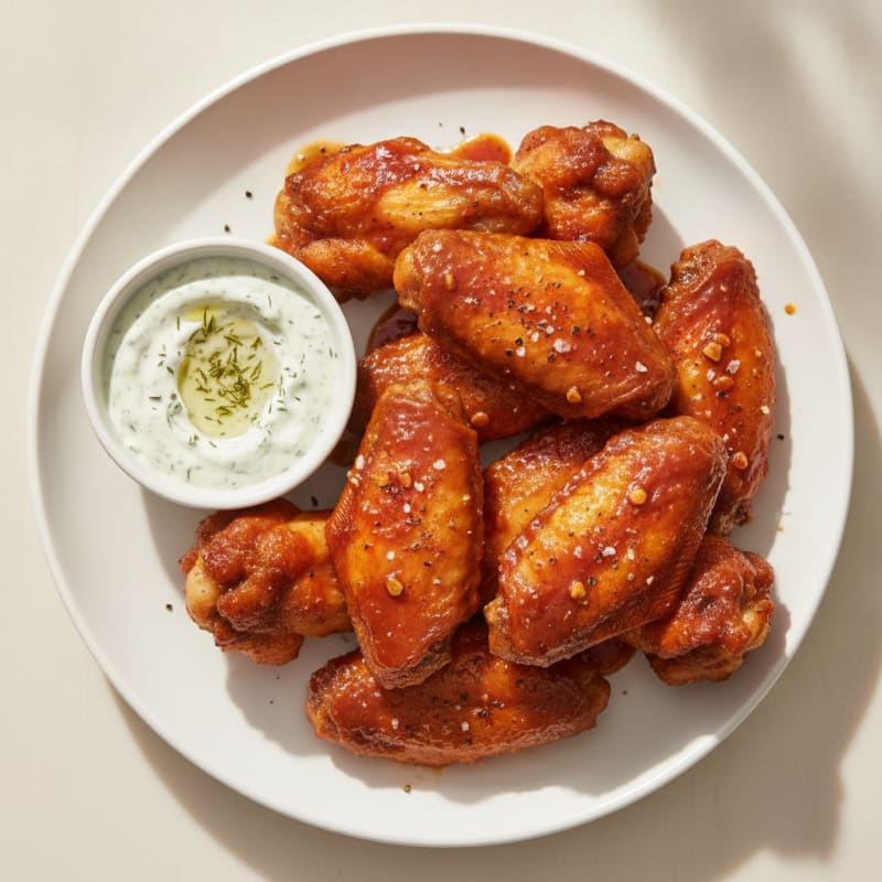 Spicy BBQ Glazed Chicken Wings